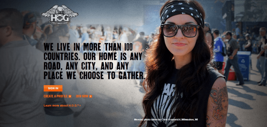 Comunidades de marca Harley Davidson